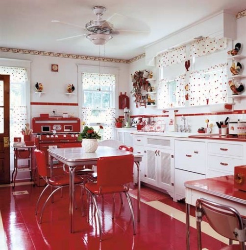 Kitchen Design In Red Style Kitchen In Red And White