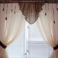 Short tulle curtains for the kitchen